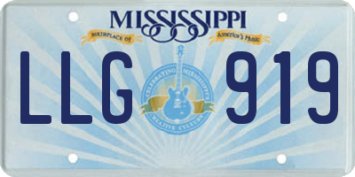 MS license plate LLG919