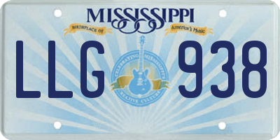 MS license plate LLG938