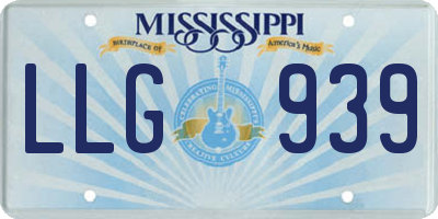 MS license plate LLG939