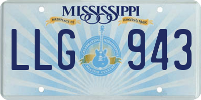 MS license plate LLG943
