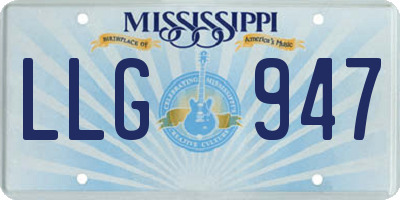 MS license plate LLG947