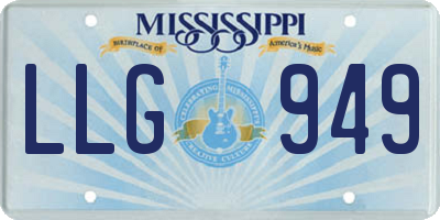 MS license plate LLG949