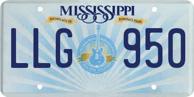 MS license plate LLG950