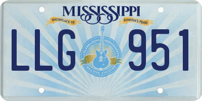 MS license plate LLG951