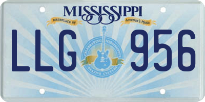 MS license plate LLG956