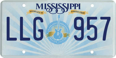 MS license plate LLG957