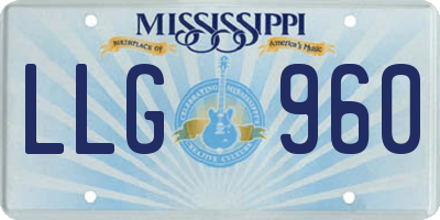 MS license plate LLG960