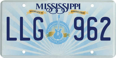 MS license plate LLG962