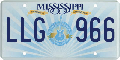 MS license plate LLG966