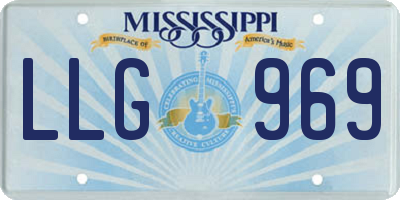 MS license plate LLG969