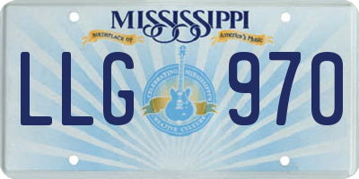MS license plate LLG970