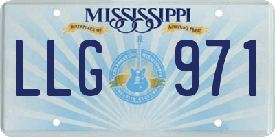 MS license plate LLG971