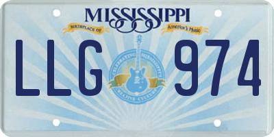 MS license plate LLG974