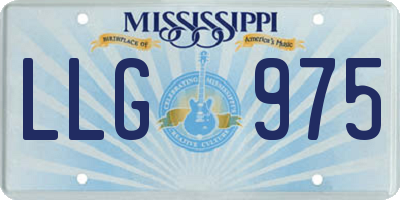 MS license plate LLG975