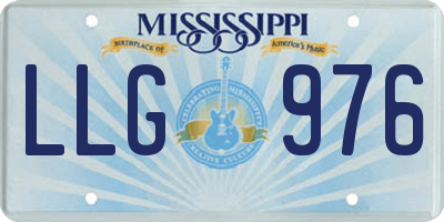 MS license plate LLG976