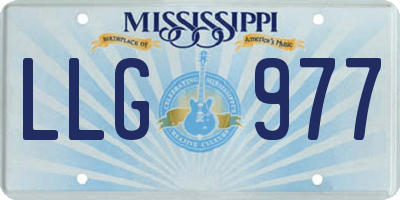 MS license plate LLG977