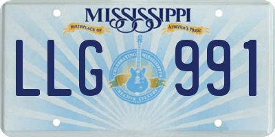 MS license plate LLG991