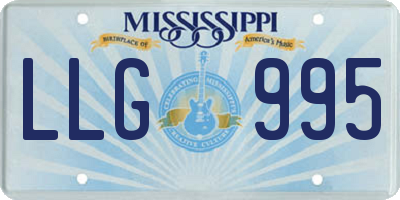 MS license plate LLG995