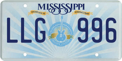 MS license plate LLG996