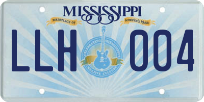 MS license plate LLH004