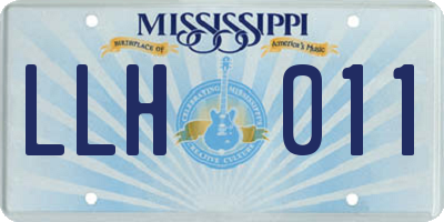 MS license plate LLH011