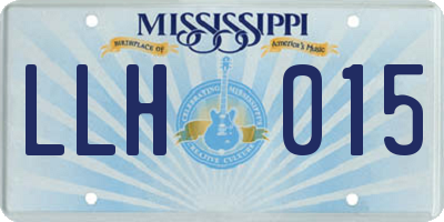MS license plate LLH015