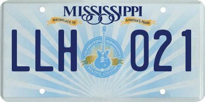 MS license plate LLH021