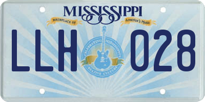 MS license plate LLH028