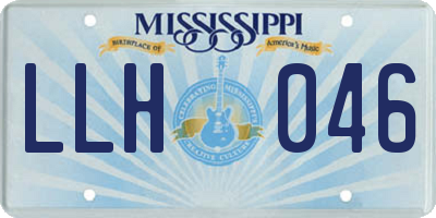 MS license plate LLH046
