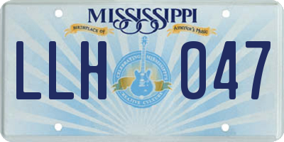 MS license plate LLH047