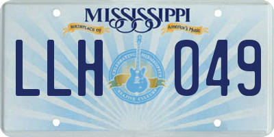 MS license plate LLH049