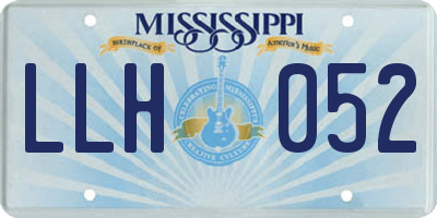 MS license plate LLH052