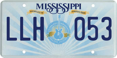 MS license plate LLH053