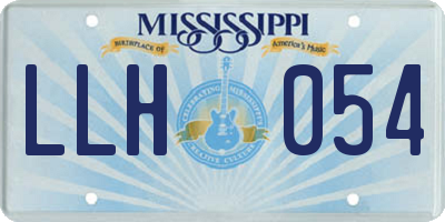 MS license plate LLH054