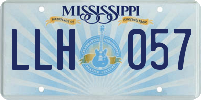 MS license plate LLH057