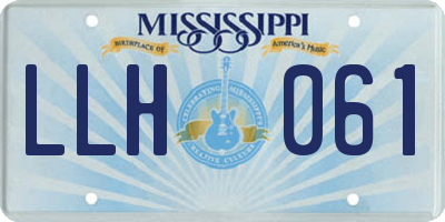 MS license plate LLH061
