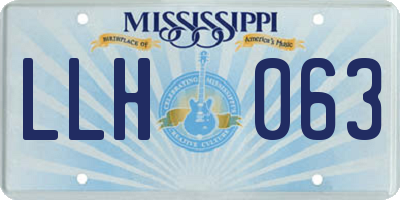 MS license plate LLH063