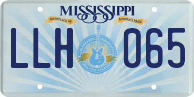 MS license plate LLH065
