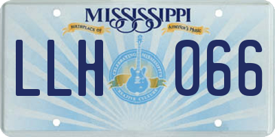 MS license plate LLH066