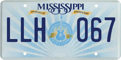 MS license plate LLH067