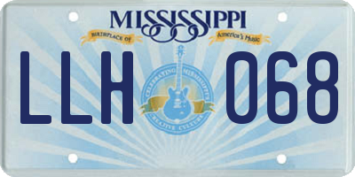 MS license plate LLH068