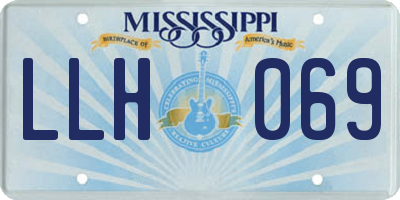 MS license plate LLH069