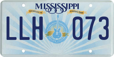 MS license plate LLH073