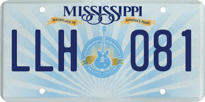 MS license plate LLH081