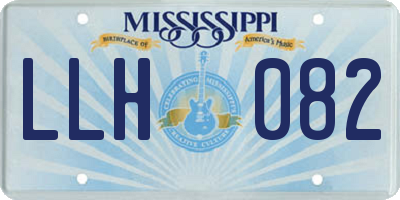 MS license plate LLH082