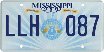 MS license plate LLH087
