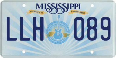 MS license plate LLH089