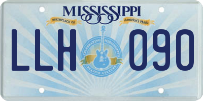 MS license plate LLH090