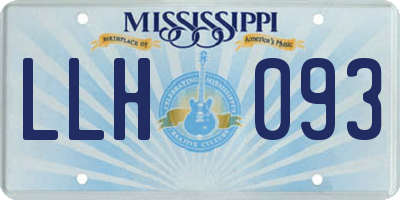 MS license plate LLH093