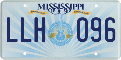 MS license plate LLH096